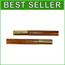 Load image into Gallery viewer, Handcrafted 8-Foot Indoor Flagpole in Brown &amp; Gold - Precision Machined Joint