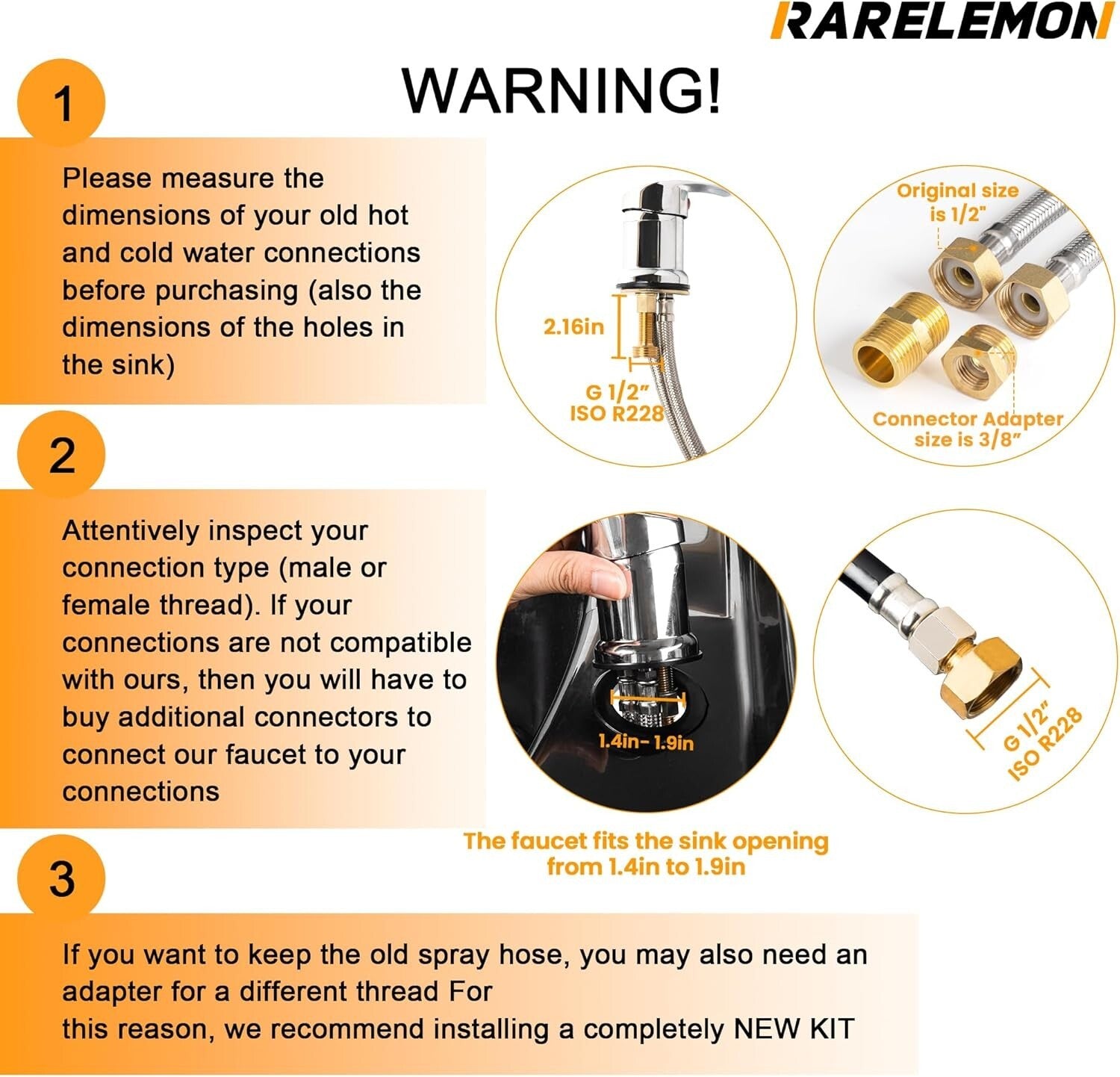 Personalized Salon Shampoo Bowl Faucet with Adjustable Hose & Extra Connectors