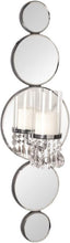 Load image into Gallery viewer, Captivating Mirrored Candle Sconce with Crystal Drops - Ideal for Elegant Spaces