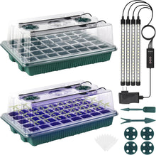 Load image into Gallery viewer, Premium 80 Cells Seedling Starter Trays with Brightness Control &amp; Drainage Holes