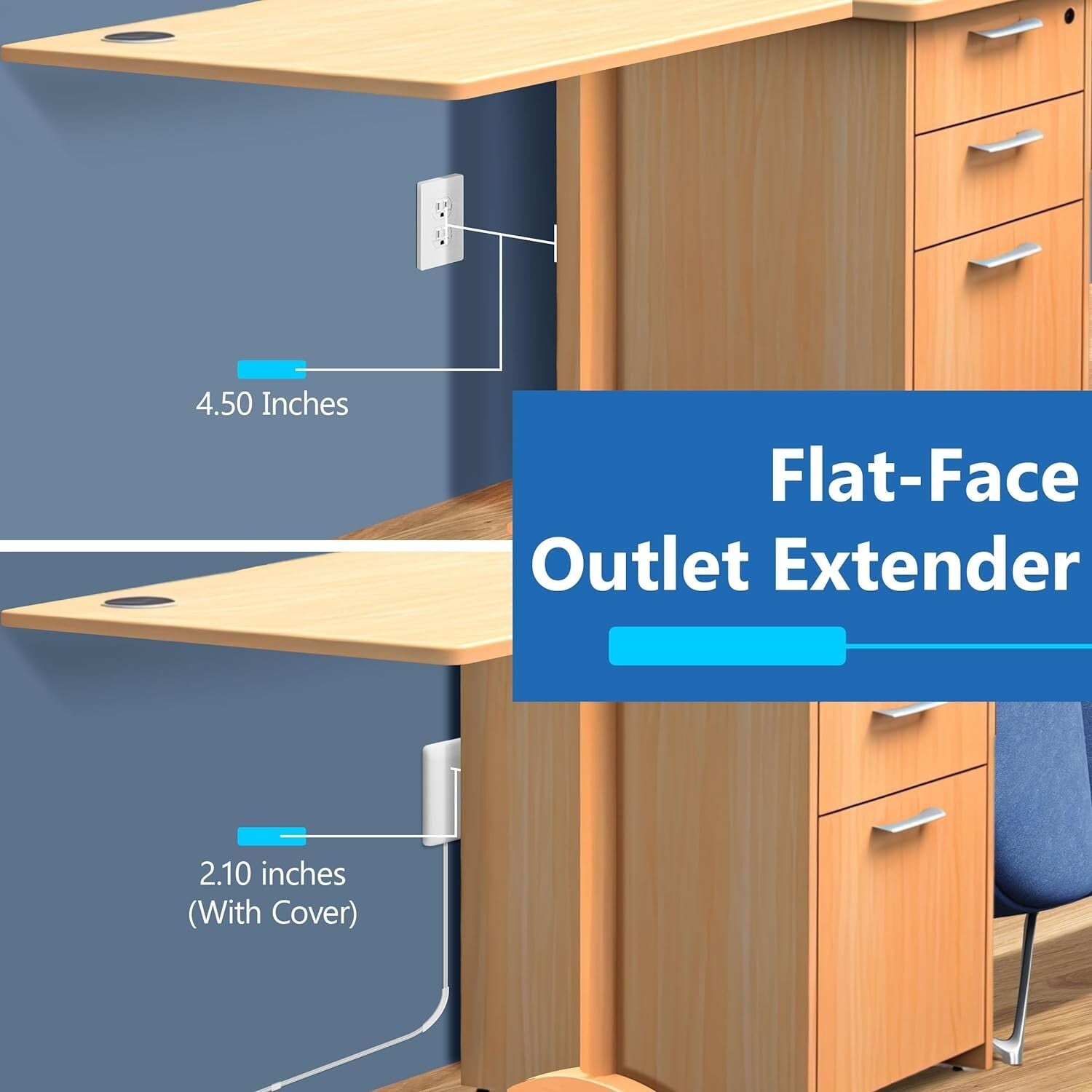 5ft Cord Surge Protection Power Strip: 4 Outlet & 3 USB Ports for Easy Access