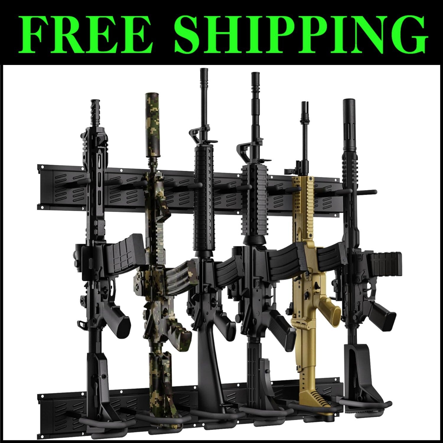 Universal Compatibility Gun Rack for Rifles - Durable Indoor Display Stand