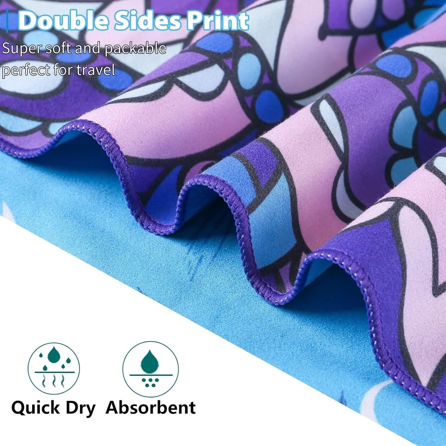 6-Pack Oversized Microfiber Beach Towels - Quick Dry & Sand-Free Essentials