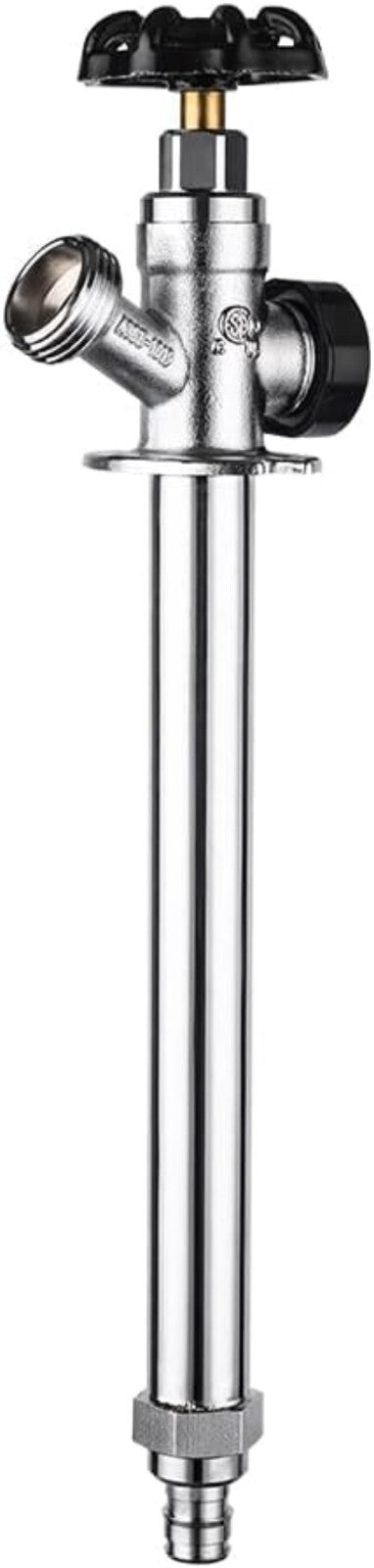 Durable 10" Frost-Free Sillcock with Anti-Siphon Design - Brass Chrome Finish