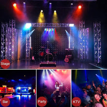 Load image into Gallery viewer, Versatile 6 Pack RGB Stage Lights - Remote Control, Hexagonal Design, 7 Modes