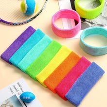 Load image into Gallery viewer, 60 Pack Neon Sports Sweatbands - Breathable Headbands for Active Lifestyle