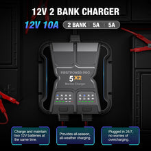 Load image into Gallery viewer, IP68 Onboard Battery Charger - 2-Bank, 10A for SLA/Lithium &amp; Calcium Batteries