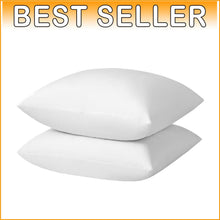 Load image into Gallery viewer, Luxurious Down Feather Pillow Inserts 28x28 - Set of 2 Cotton Cover Essentials