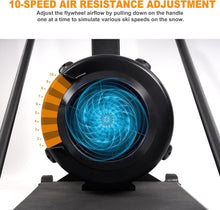 Load image into Gallery viewer, Adjustable 10-Speed Ski Training Machine with Ergonomic Handles and Display