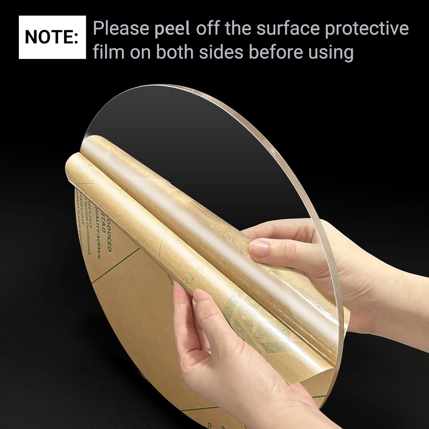 Clear 19-Inch Round Plexiglass Discs - Perfect for Crafts and Tabletop Displays