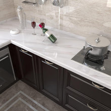 Load image into Gallery viewer, Self-Adhesive White Marble Contact Paper for Countertops &amp; Cabinets - 35"x197"