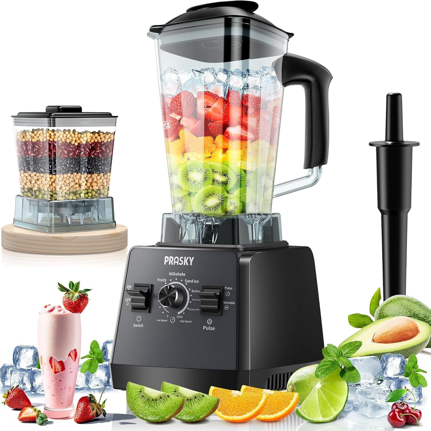 High-Performance Blender, 25000 RPM with Variable Speeds & BPA-Free Container