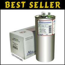Load image into Gallery viewer, Goodman 70 + 5 uf Round Dual Universal Capacitor, 370/440 VAC - Made in U.S.A.