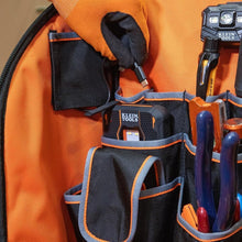 Load image into Gallery viewer, Tradesman Pro Tool Backpack with Molded Bottom, 27 Pockets &amp; Headlamp Bracket