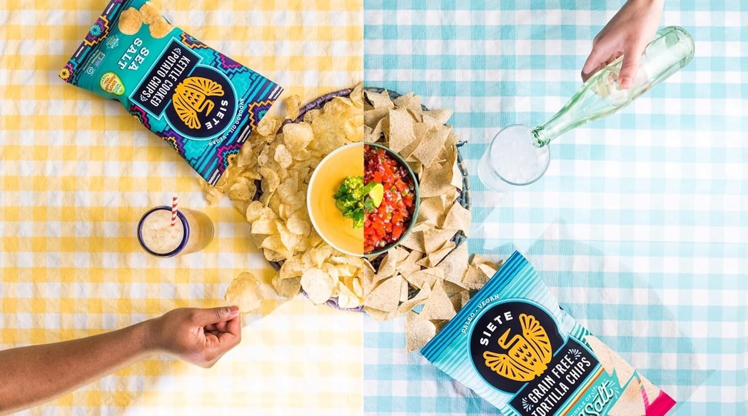 Avocado Oil Grain-Free Tortilla Chips - Healthy Gluten-Free Vegan Snacks, 12ct