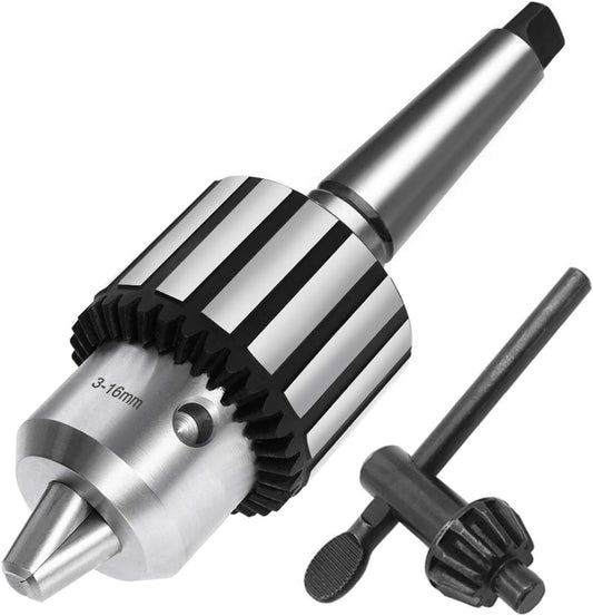 Super Heavy Duty 5/8" Drill Chuck with #2MT Arbor and Chuck Key - Precision Grip