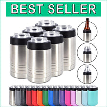 Load image into Gallery viewer, 6-Pack Stainless Steel Double Wall Beverage Cooler - 12 oz Can &amp; 16 oz Bottle