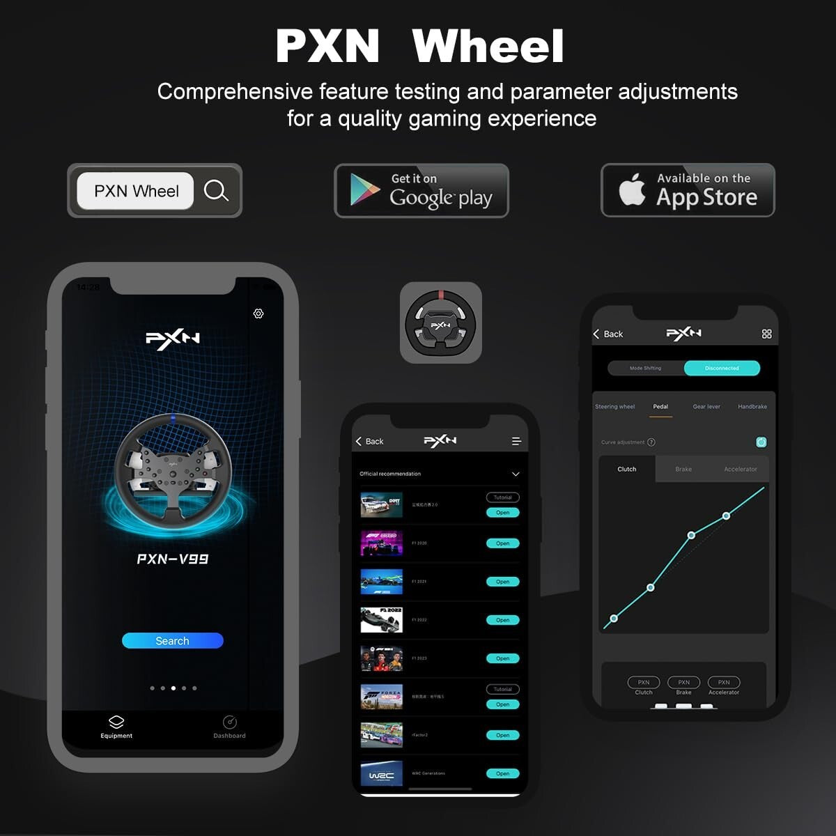 Immersive V99 Racing Wheel with 11.8-inch Grip & Multi-Platform Compatibility