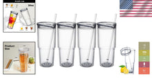 Load image into Gallery viewer, Durable 30oz Insulated Tumblers with Lids - Ideal for Cold Drinks, 4 Pack