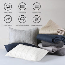 Load image into Gallery viewer, Machine Washable 100% Cotton Twin Quilt Set - Lightweight &amp; Cozy Coverlet