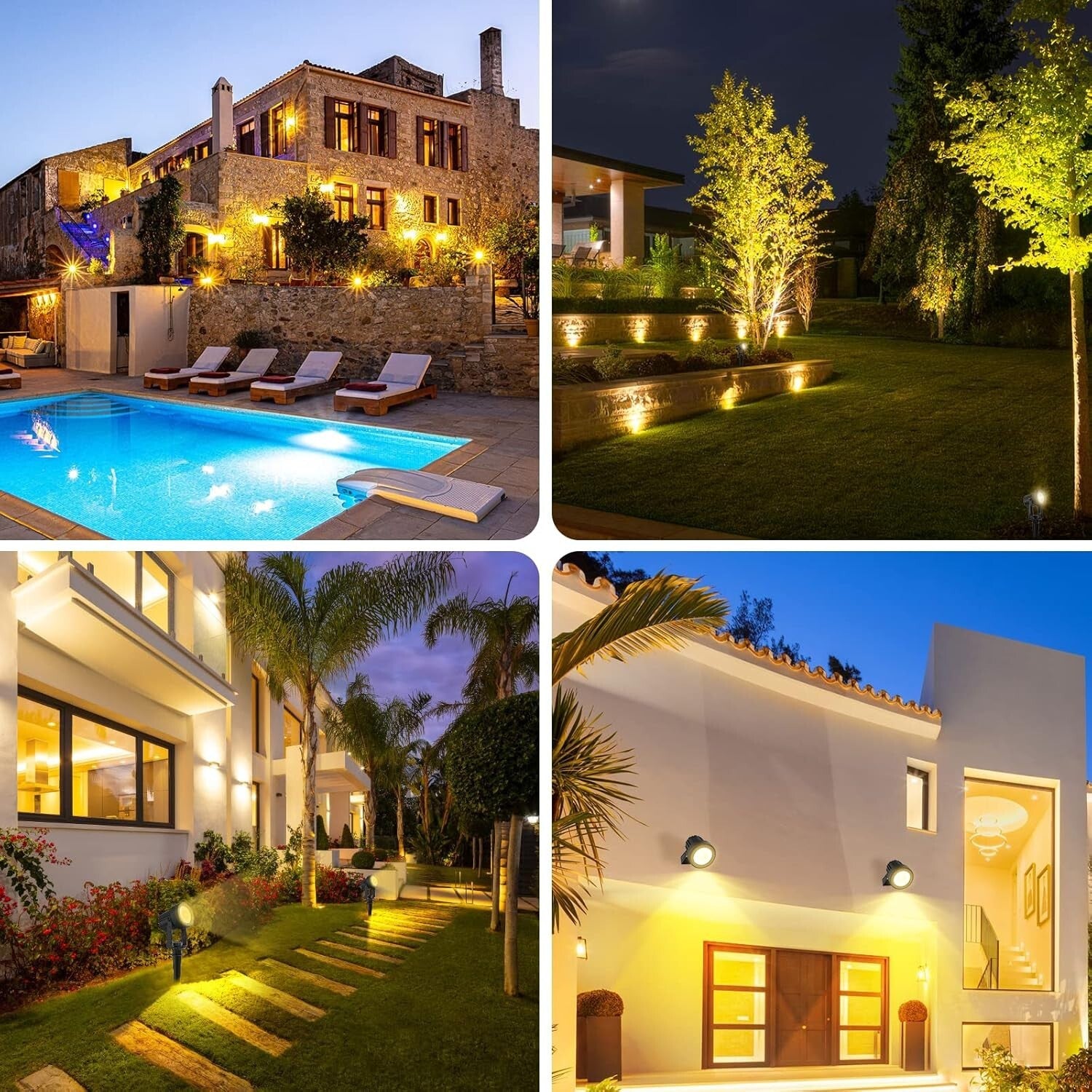 270° Adjustable Solar Spot Lights with 5W Panel - Perfect for Patios and Gardens