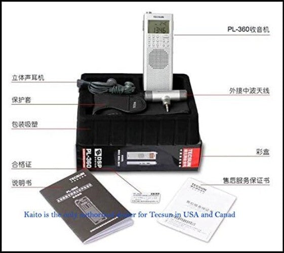 Easily Tune to Local Stations with the PL-360 Portable Digital Radio in Black