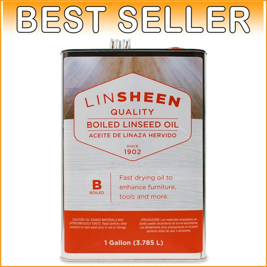 Fast Drying Boiled Linseed Oil for Wood - 128 Fl Oz Gallon for Restoration