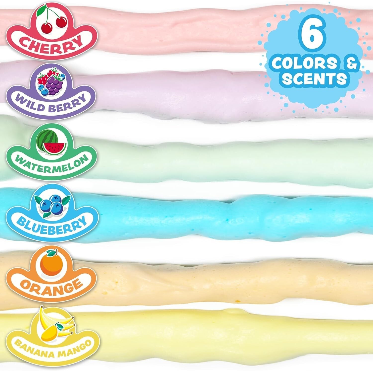 Ultimate 6-Pack Fluffy Foam Soap for Kids | Shape, Mold & Clean with Fun Colors