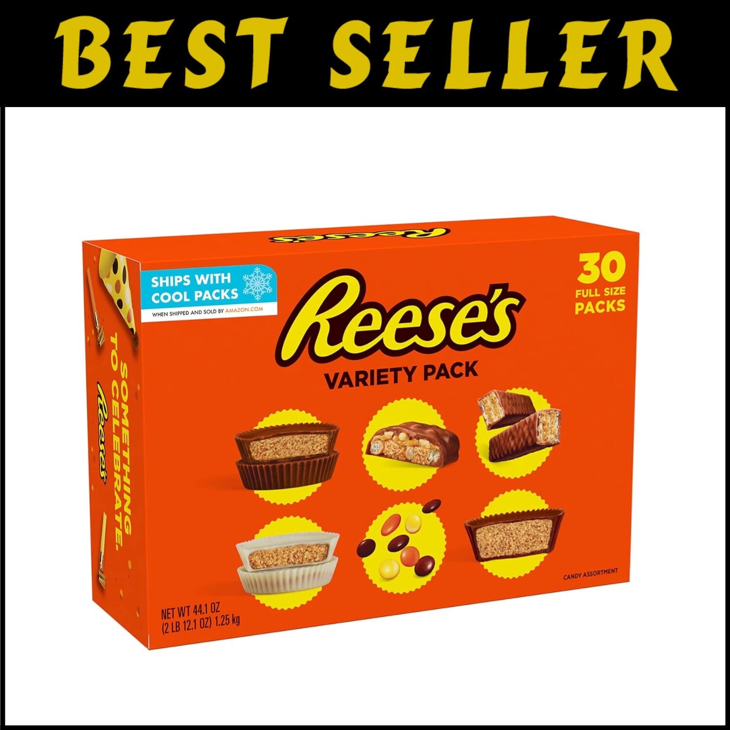 Decadent Assorted Peanut Butter Candy - 30 Count Bulk Box for Parties, 44.1 oz