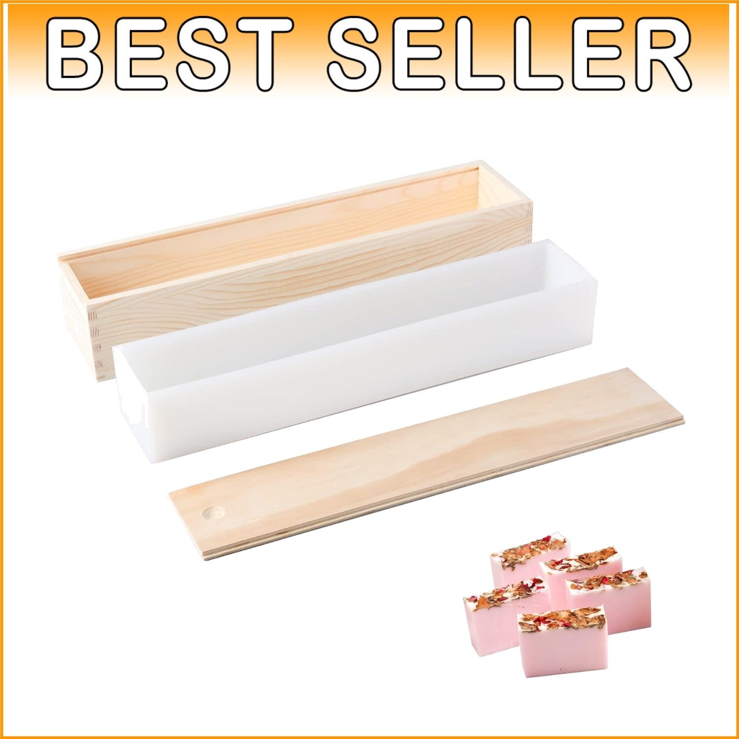 Flexible Silicone Soap Mold for 5 lb Loaf - Perfect for Creative Soap Designs