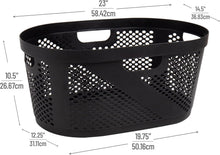 Load image into Gallery viewer, Lightweight Plastic Laundry Hampers Set of 2 - 40L Capacity for Easy Storage