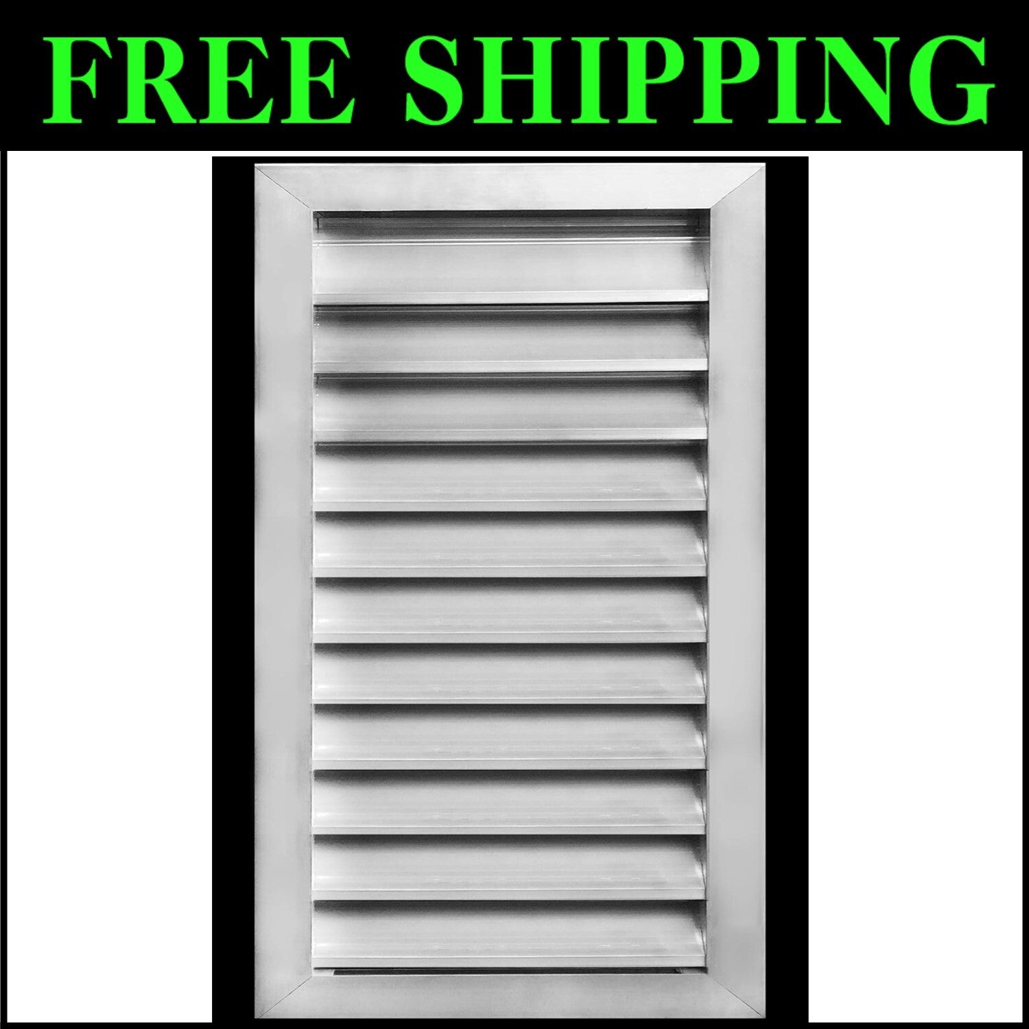 Elegant 14" x 24" Aluminum Exterior Louver Vent - Weather-Resistant & Pest-Proof