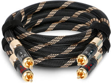 Load image into Gallery viewer, 4.9ft HiFi RCA Interconnect Cable - Secure Lock Design with Ultra-Pure Copper