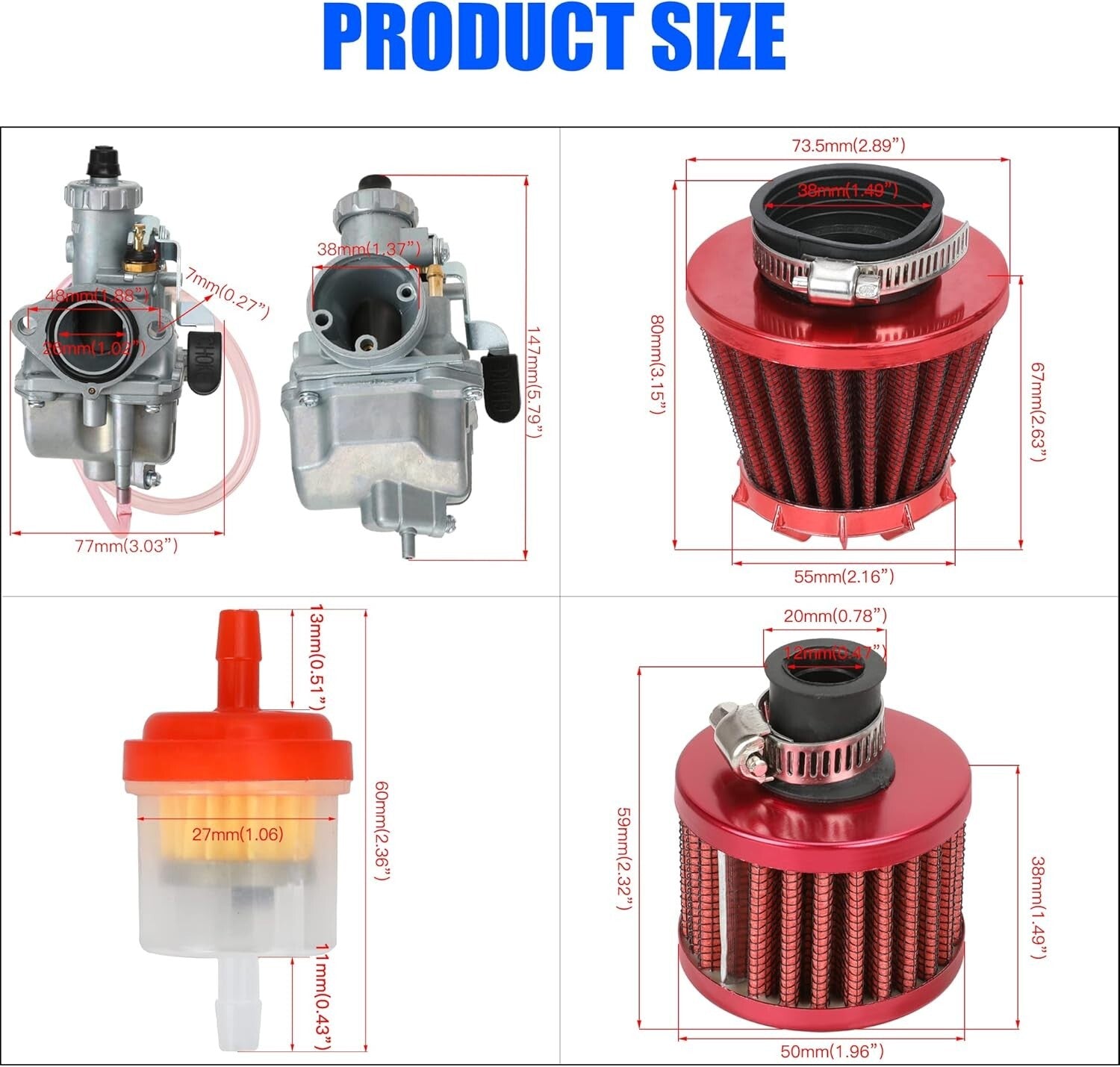 VM22 Carburetor Intake Kit for Predator 212cc - Go-Kart & Mini Bike Upgrade