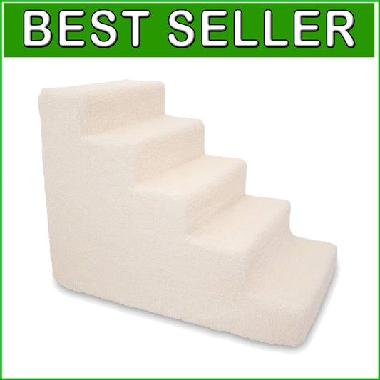 5-Step Foam Dog Stairs - Non-Slip Pet Steps for Easy High Access, 22.5" Height