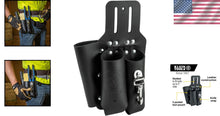 Load image into Gallery viewer, 3-Pocket Leather Tool Holder by Klein - Fits 2-Inch Belts with Knife Snap