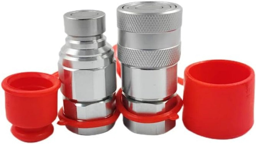 1/2" SAE-08 Heavy Duty Hydraulic Quick Connect Coupler for Skid Steer Equipment