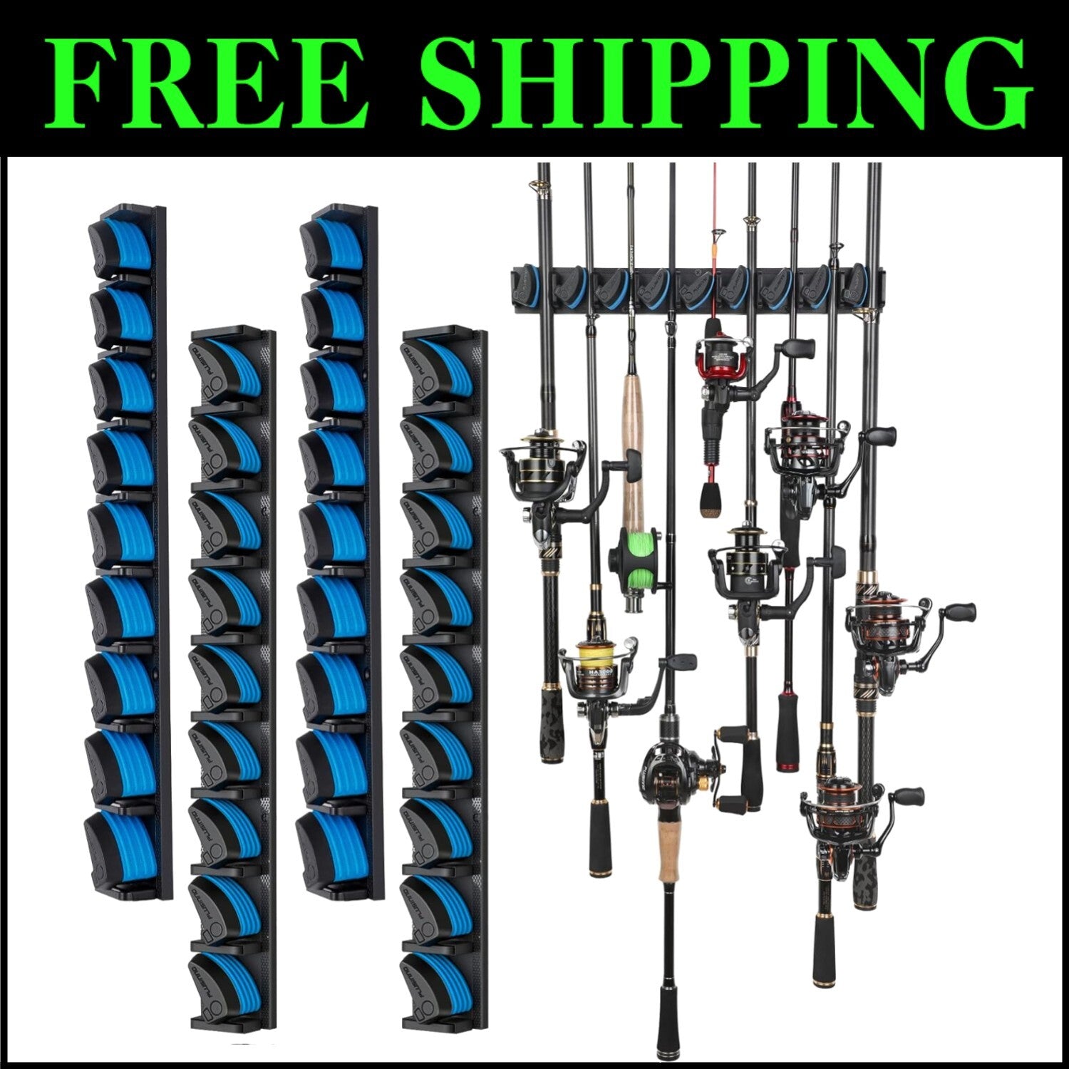 Wall-Mounted Fishing Rod Holder Set - Innovative Design to Store Combos Safely