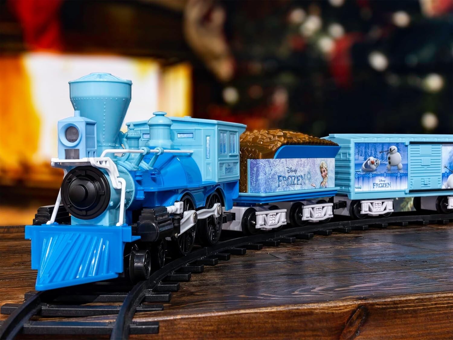 Disney Frozen Battery-Powered Model Train Set with Remote Control - 50x73 Track