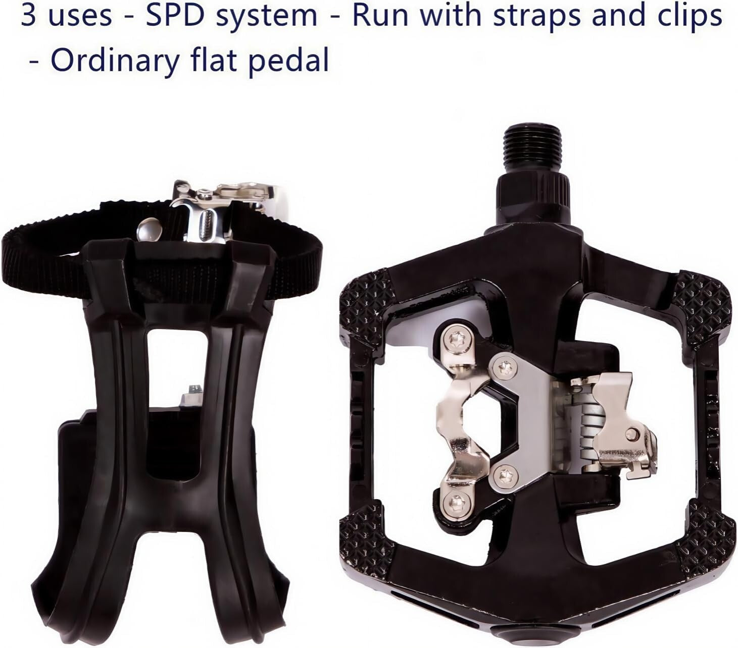 Durable Indoor Cycling Hybrid Pedals with 360 Stability and 12-Month Warranty