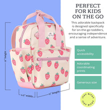 Load image into Gallery viewer, Functional Strawberry Backpack for Toddlers - Perfect Daycare Travel Companion