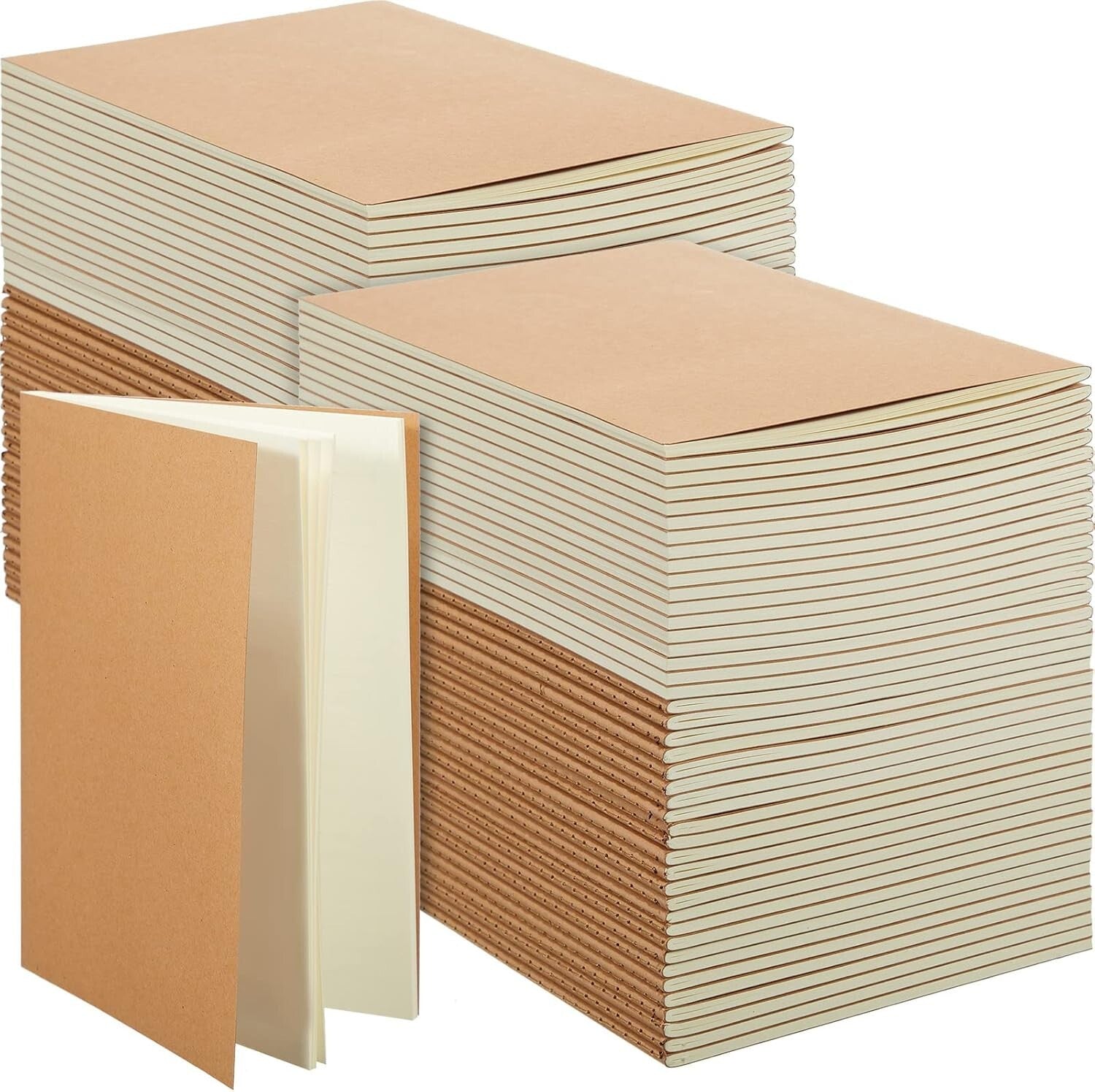 Quality A5 Softcover Notebooks - 100 Pcs for Writing, Sketching & Notes