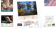 Load image into Gallery viewer, Complete Paint by Numbers Set for Adults - Framed Canvas Art with Quality Tools