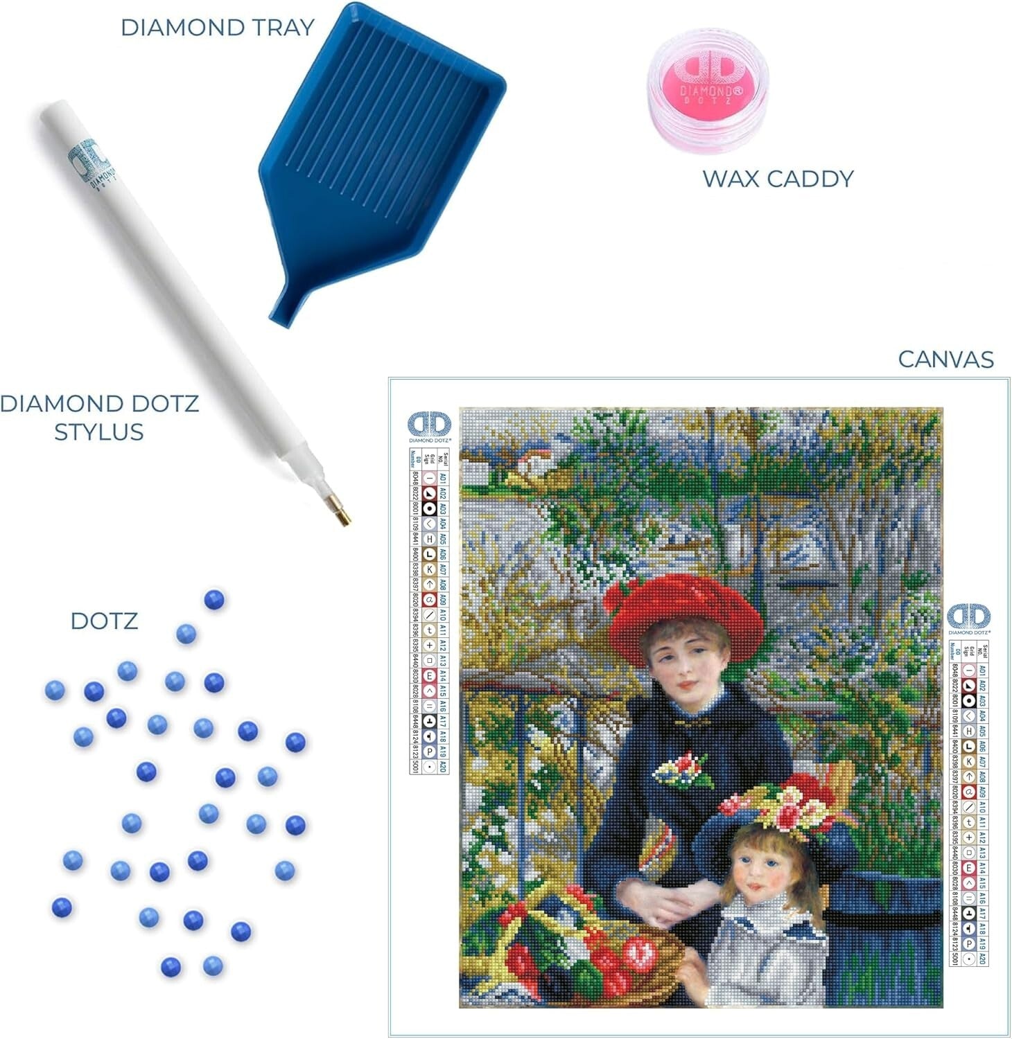 Renoir's Two Sisters Diamond Painting Kit for Adults - Relaxing Creative Craft