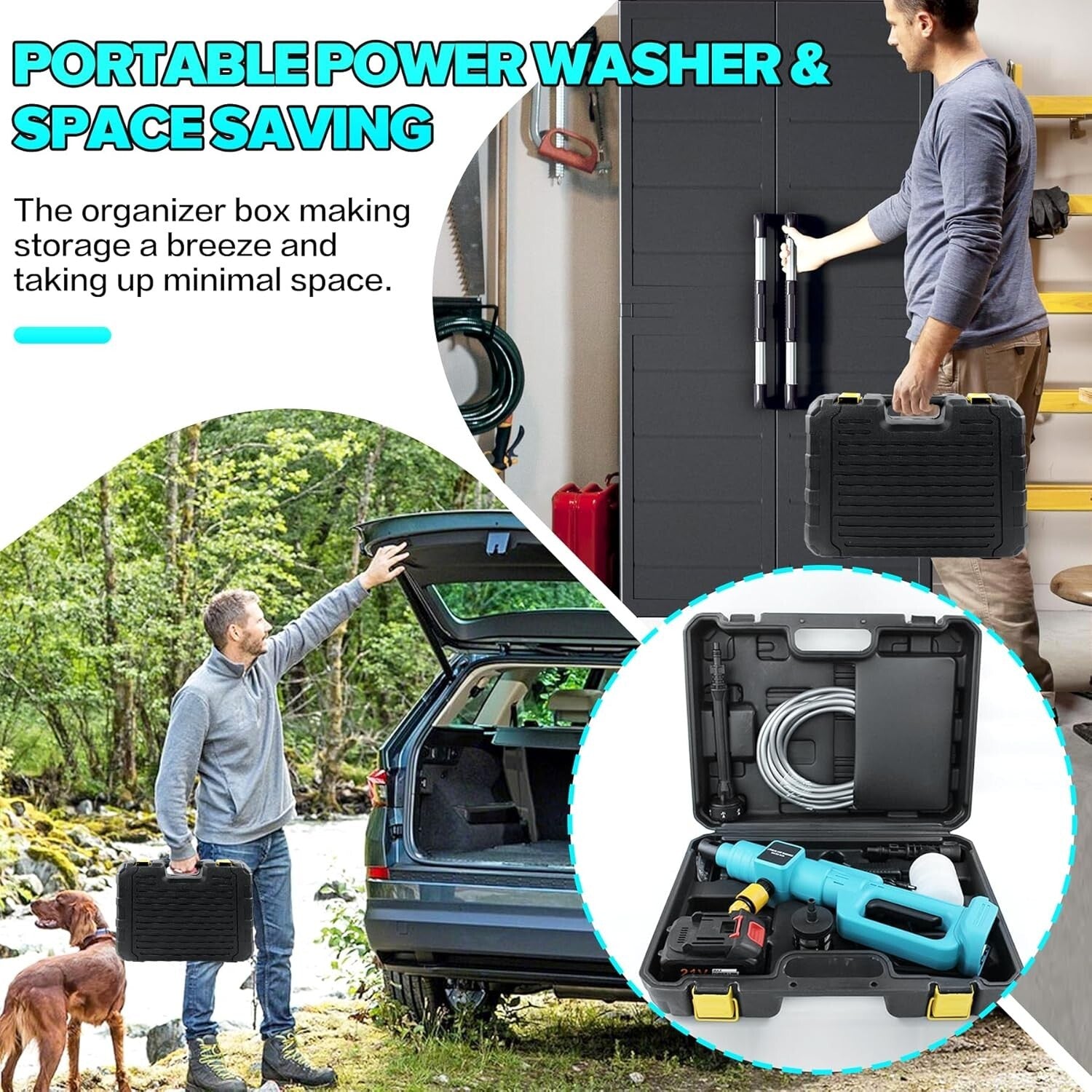 15000mAh Battery Powered Portable Pressure Washer - Efficient Cleaning Made Easy