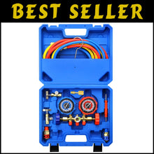 Load image into Gallery viewer, A/C Manifold Gauge Set with Durable Hoses - Ideal for Automotive Refrigerants