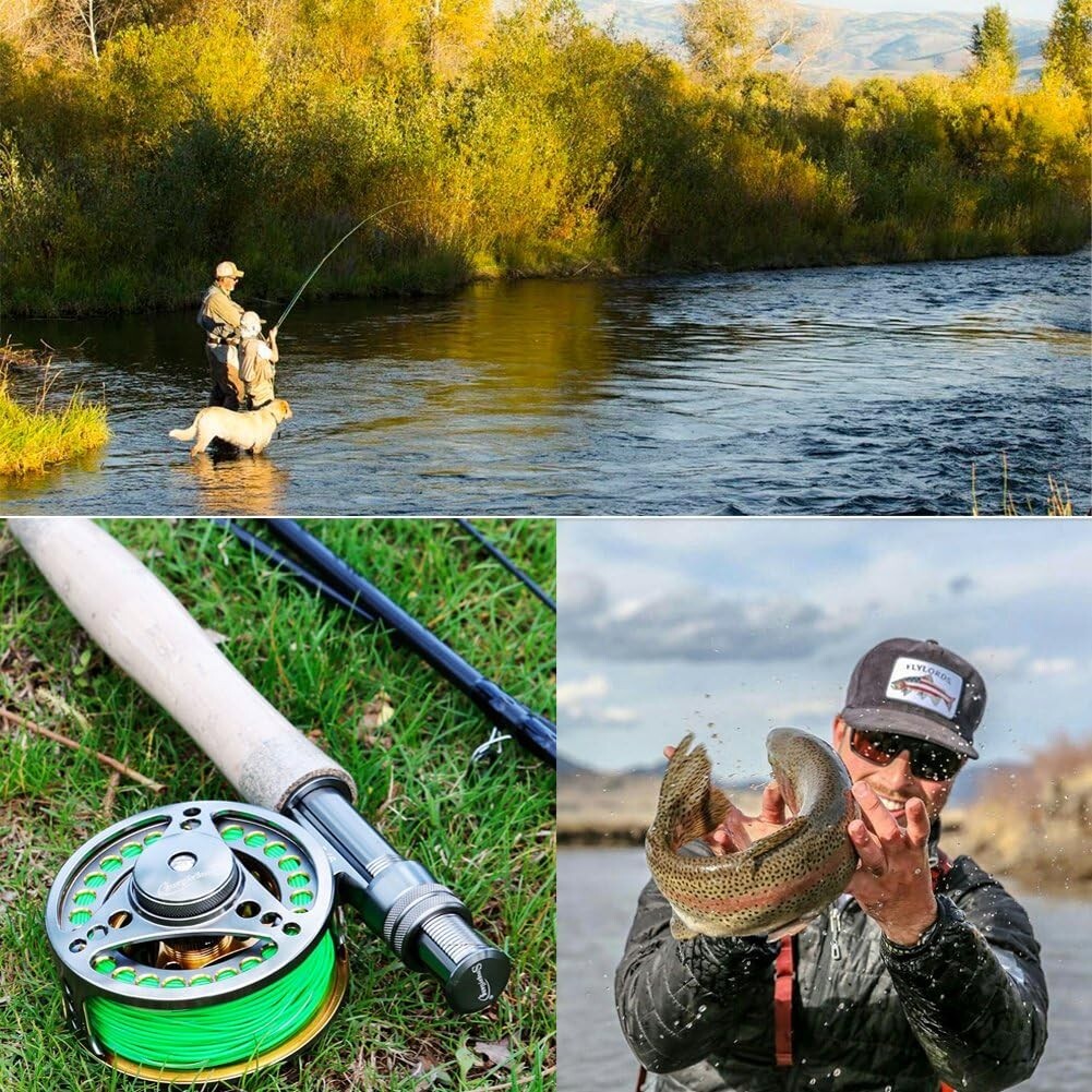 All-in-One 9ft Fly Rod Reel Combo with 12 Flies - Lightweight Fishing Package