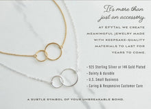 Load image into Gallery viewer, Elegant 2 Circle Friendship Necklace - Sterling Silver &amp; Gold Plated Options