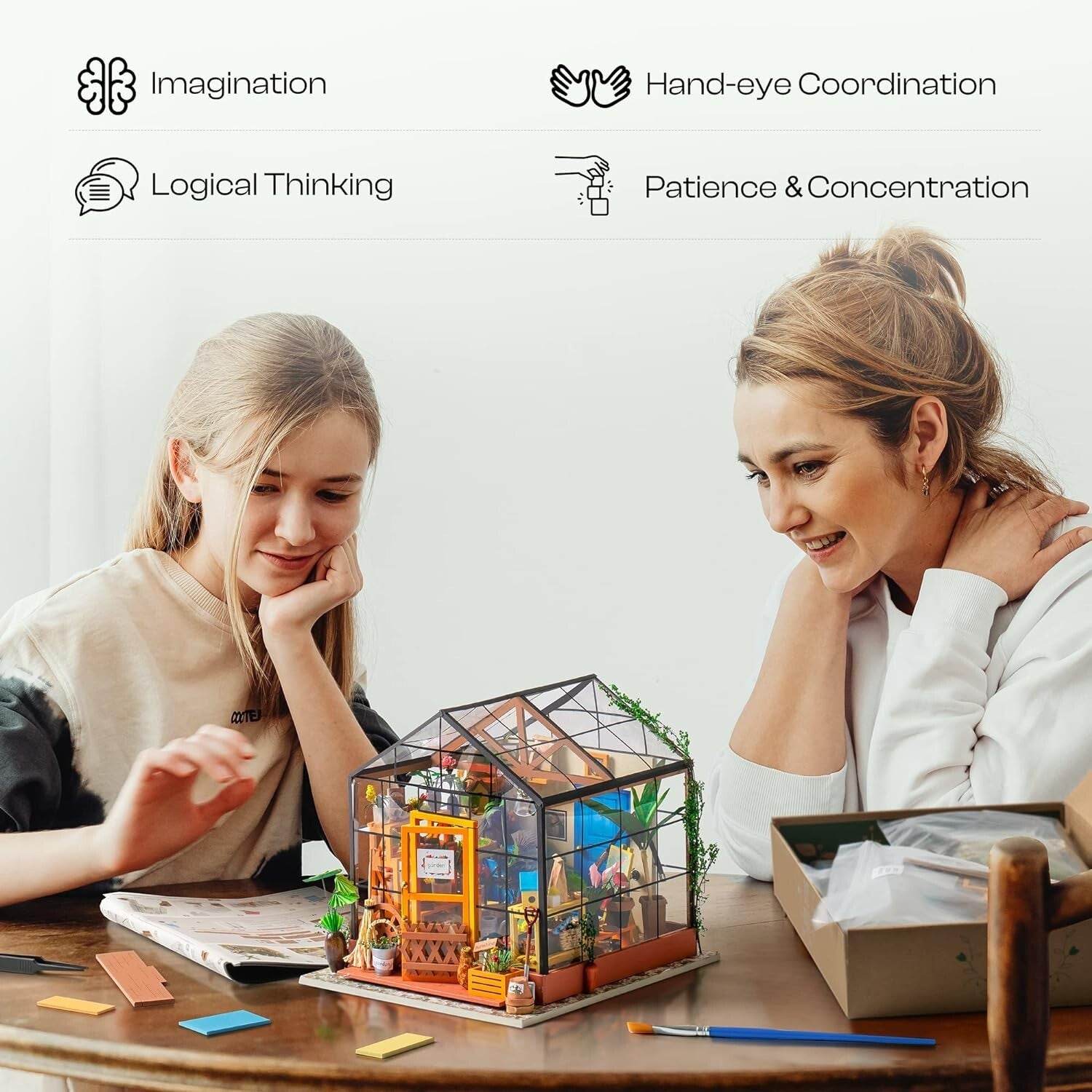 Exquisite 1:24 Scale Mini Dollhouse Kit with LED - Holiday & Birthday Gift