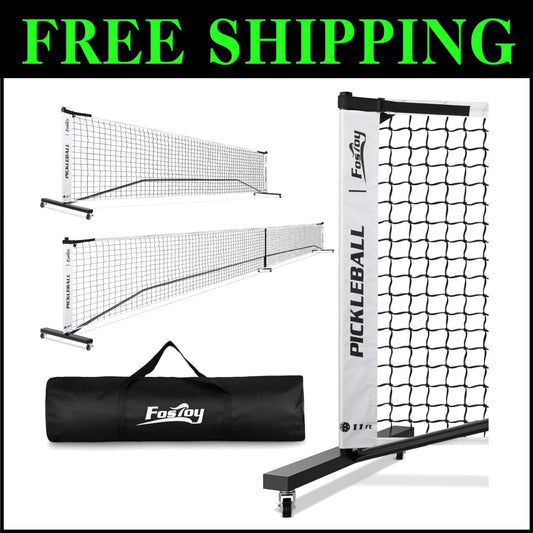 18-Ply Strong Portable Pickleball Net with Rollers - Perfect for Casual Matches